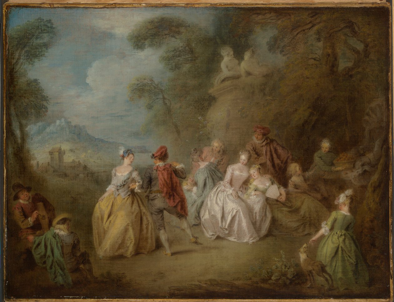 Udvari jelenet a parkban alkotó: Jean Baptiste Pater