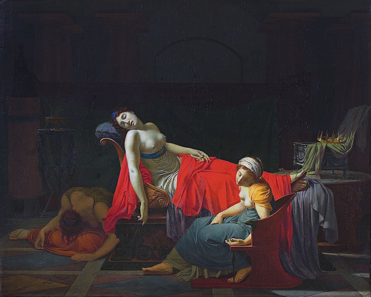 Kleopátra halála alkotó: Jean Baptiste Regnault