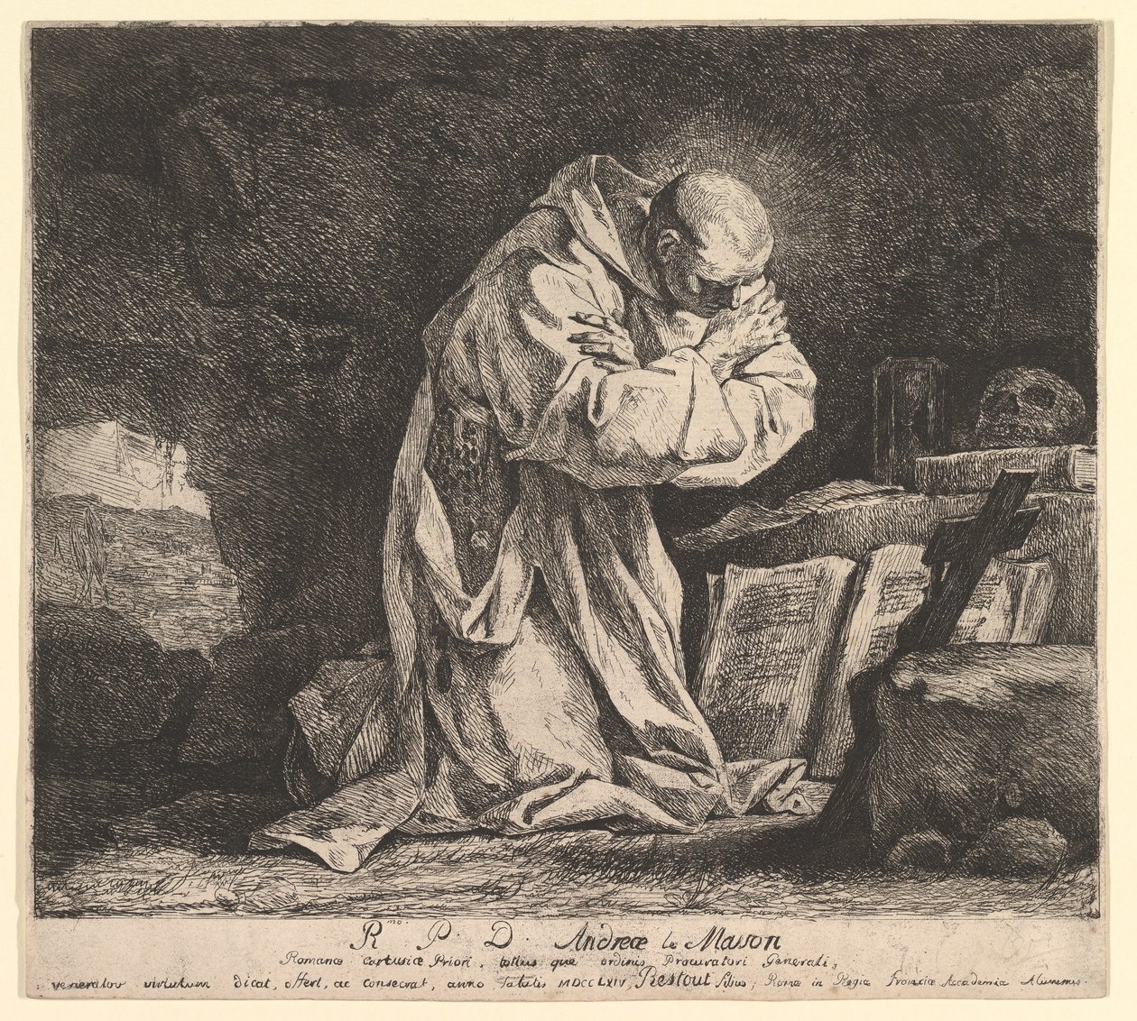 Szent Brúnó, 1764. alkotó: Jean Bernard Restout
