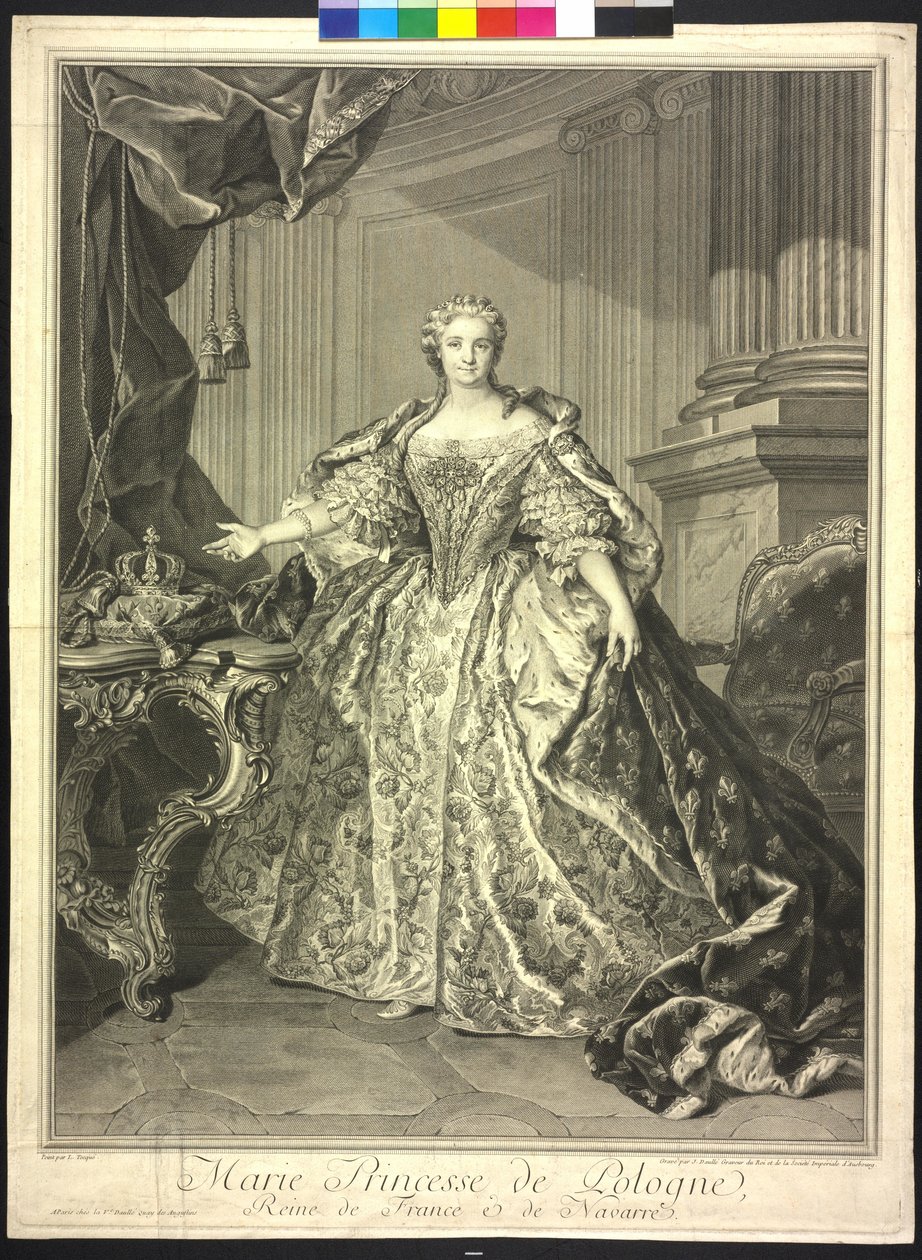 Maria Leszczynska (metszet) alkotó: Jean Daullé