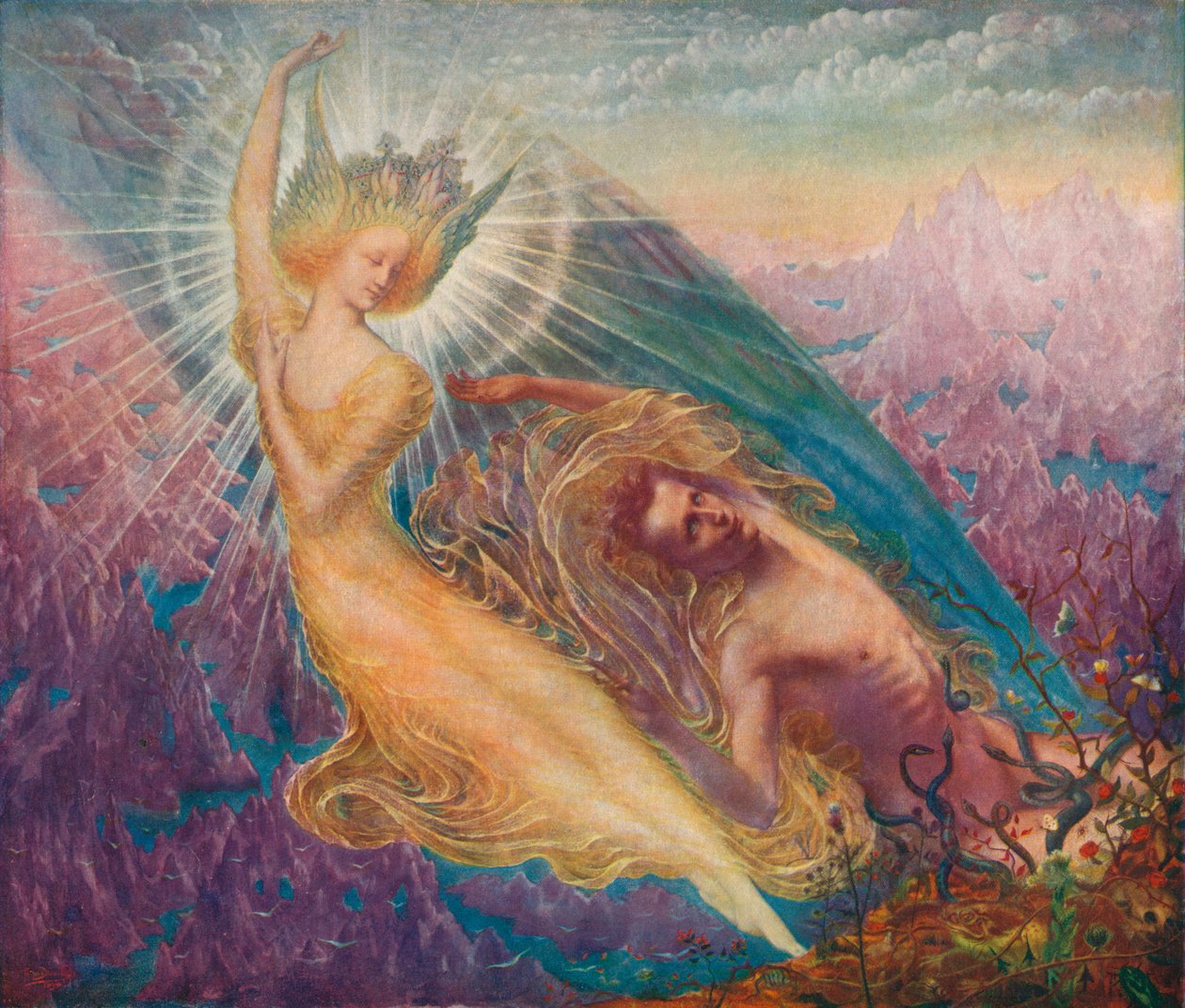 „A ragyogás angyala”, 1894, 1911 alkotó: Jean Delville