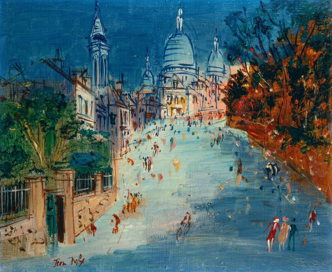 A Montmartre utcája (olaj, vászon) alkotó: Jean Dufy