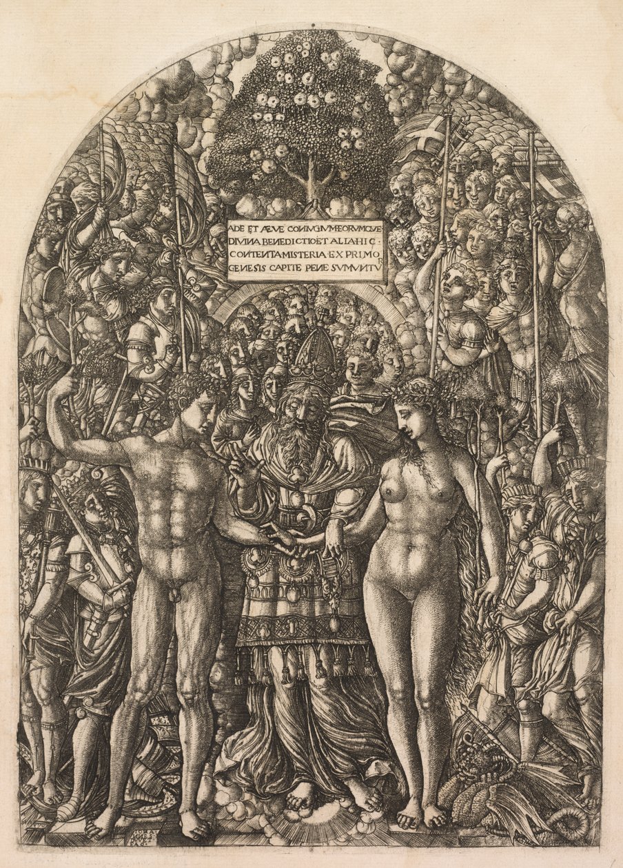 Ádám és Éva házassága, 1555. alkotó: Jean Duvet