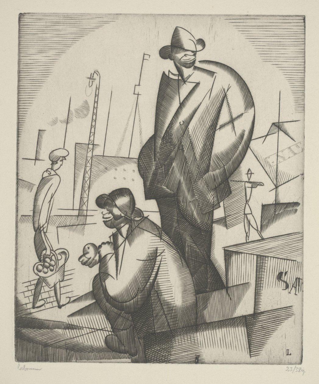 Fekete Dockerek alkotó: Jean Emile Laboureur