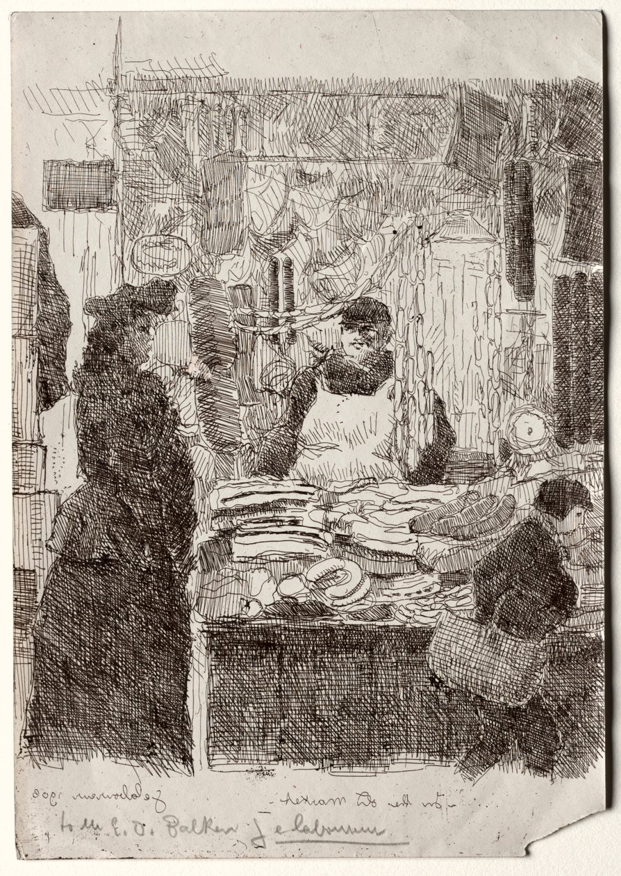 A régi piacon alkotó: Jean Emile Laboureur
