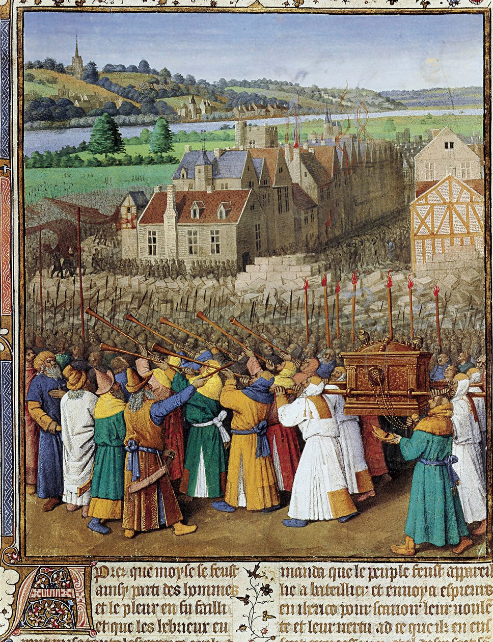 Jerikó bukása, 1465-70 körül alkotó: Jean Fouquet