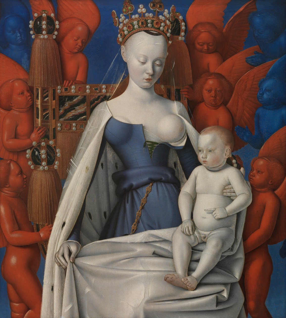 Madonna laktánok alkotó: Jean Fouquet