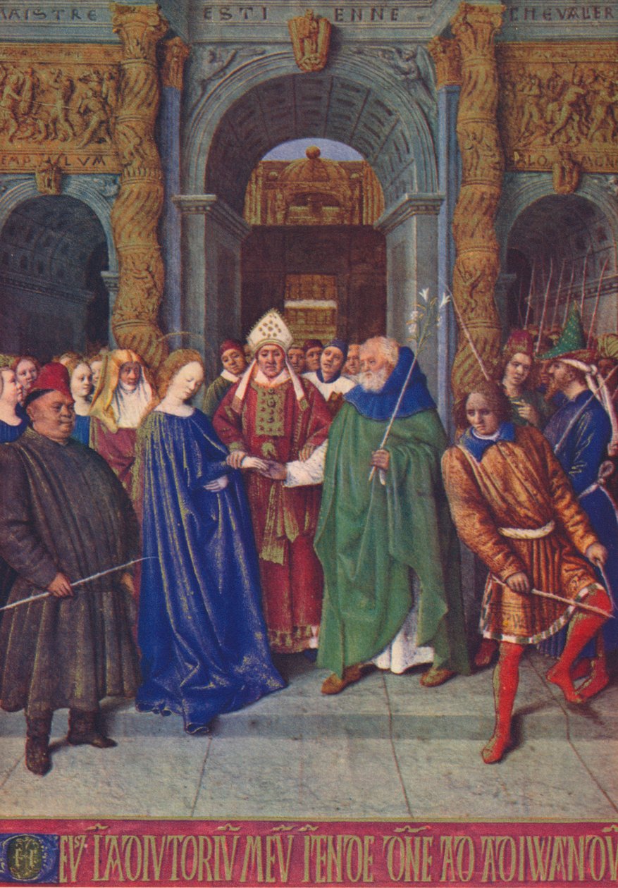 A Szűz házassága, c1455, 1939 alkotó: Jean Fouquet