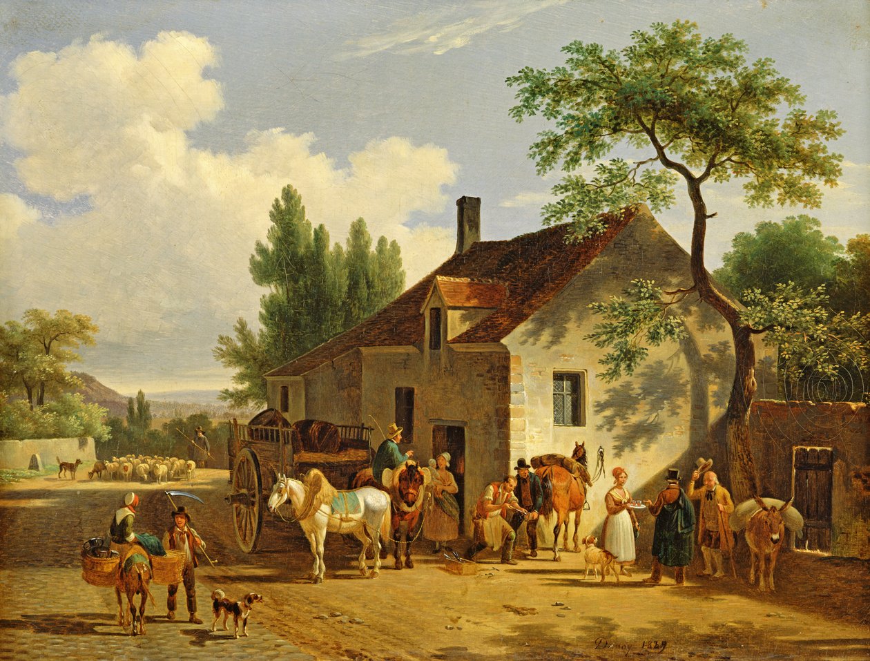 Egy falu látképe, 1839 alkotó: Jean Francois Demay