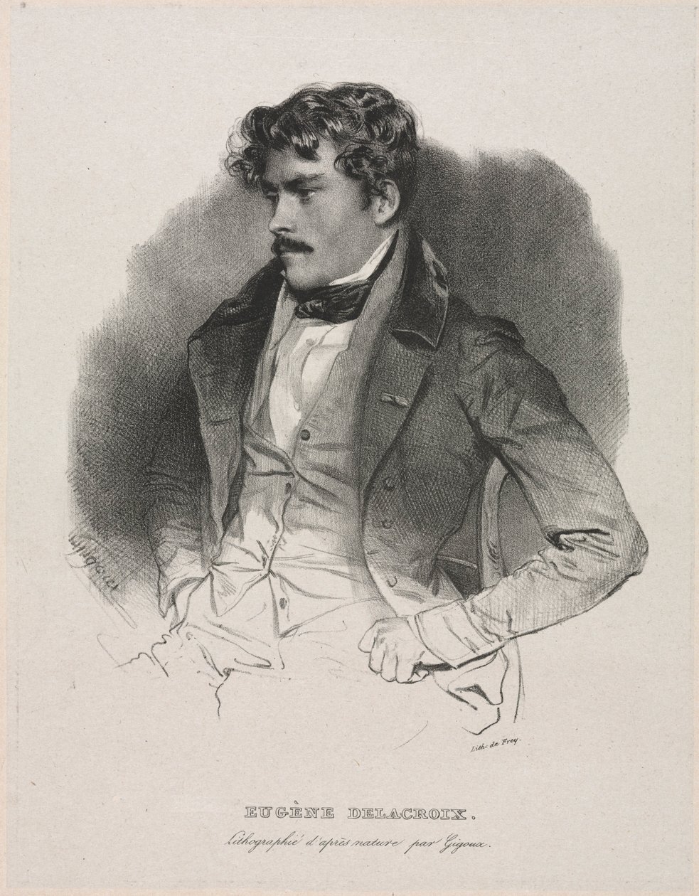 Eugène Delacroix. alkotó: Jean Francois Gigoux