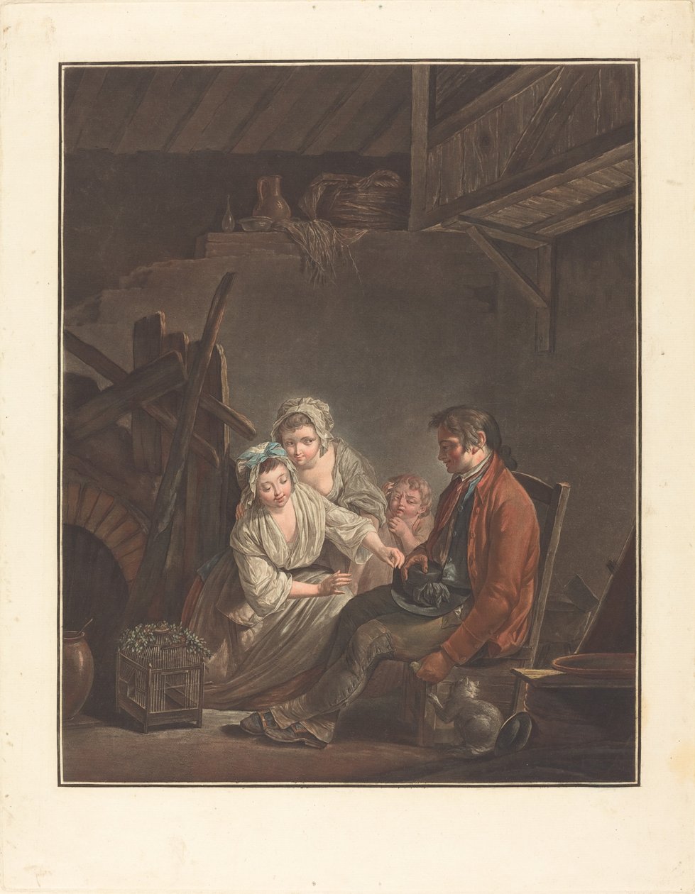 A magánmadár. alkotó: Jean Francois Janinet