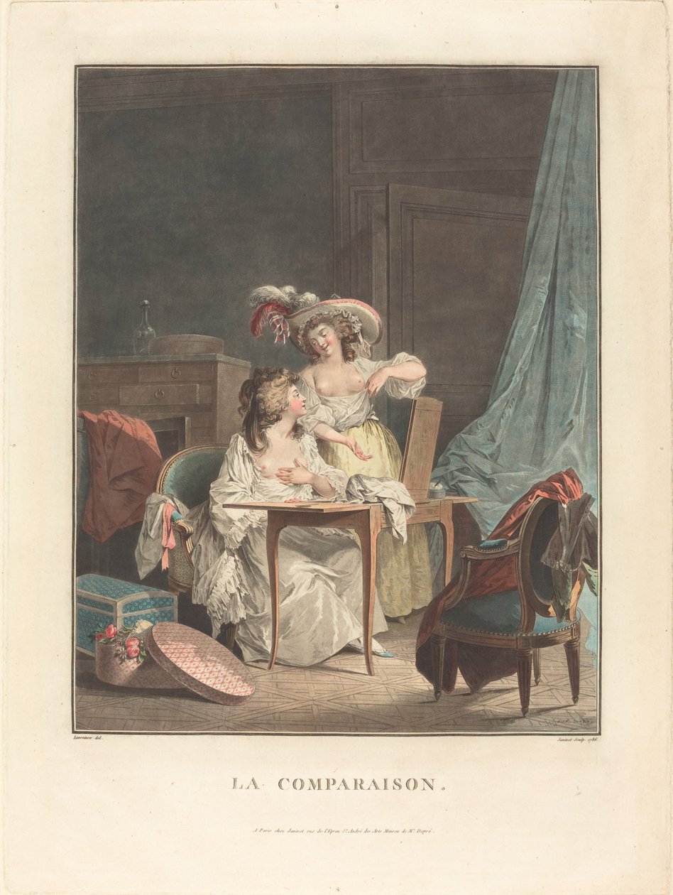 Az összehasonlítás, 1786. alkotó: Jean Francois Janinet
