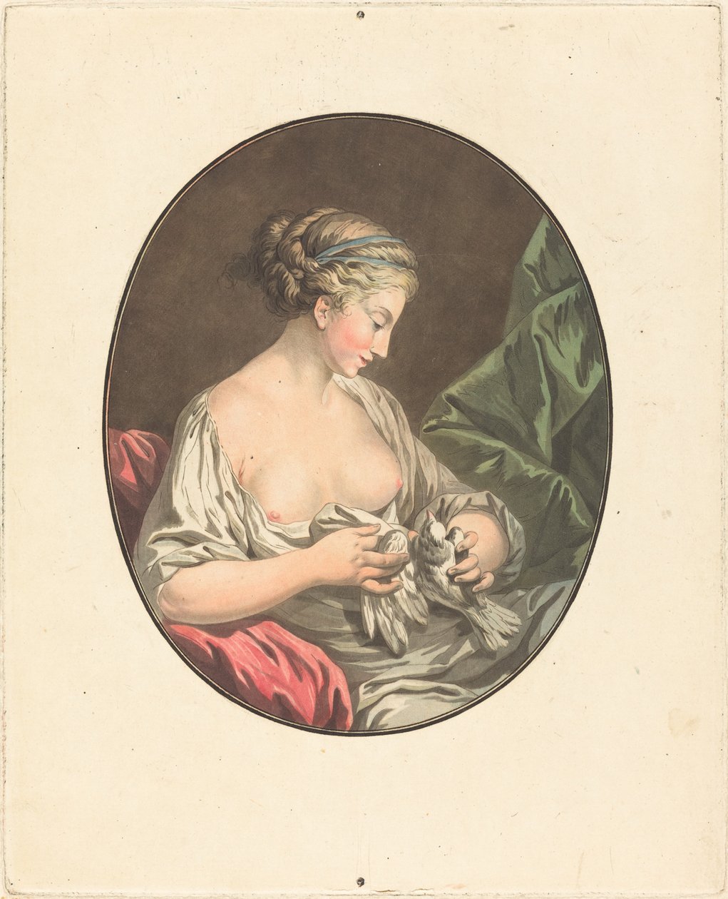 Vénusz galambokkal. alkotó: Jean Francois Janinet