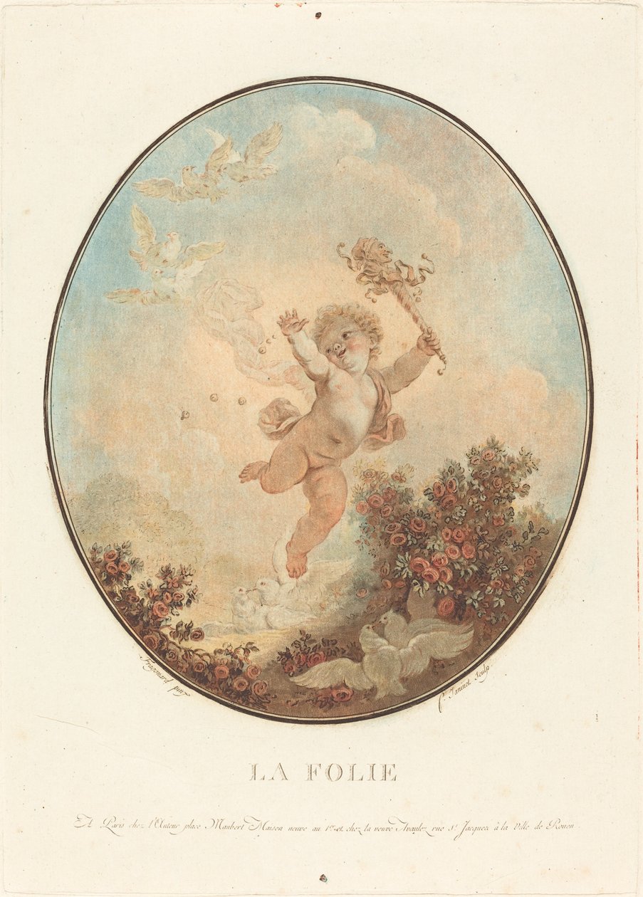 La folie, 1777. alkotó: Jean Francois Janinet