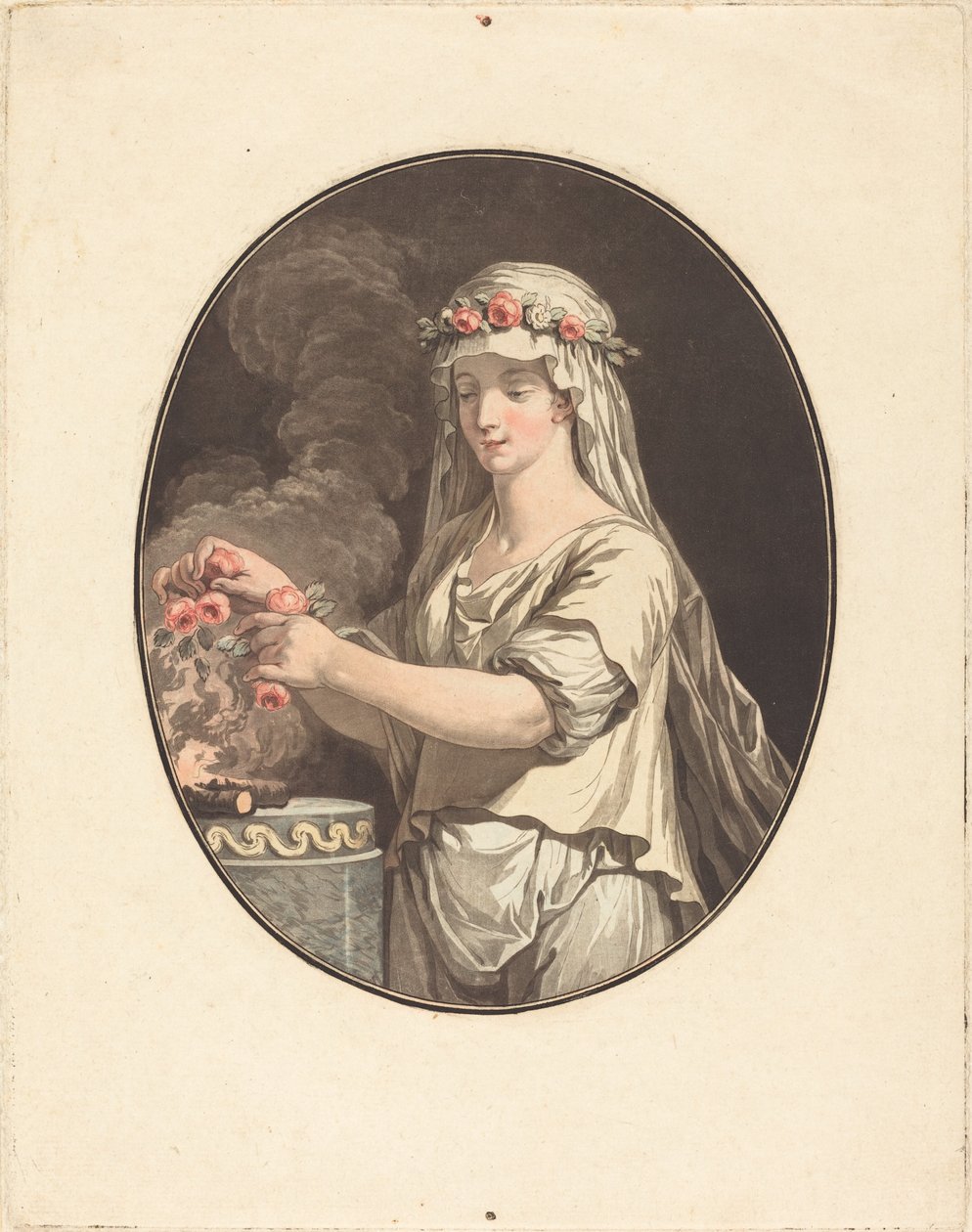 A fiatal vestal. alkotó: Jean Francois Janinet