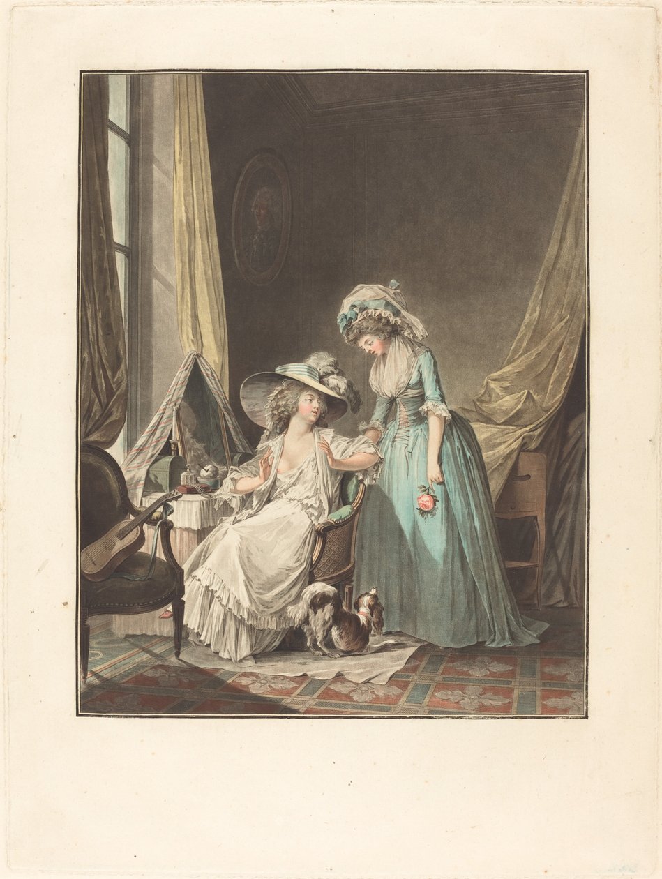 A nehéz vallomás, 1787. alkotó: Jean Francois Janinet