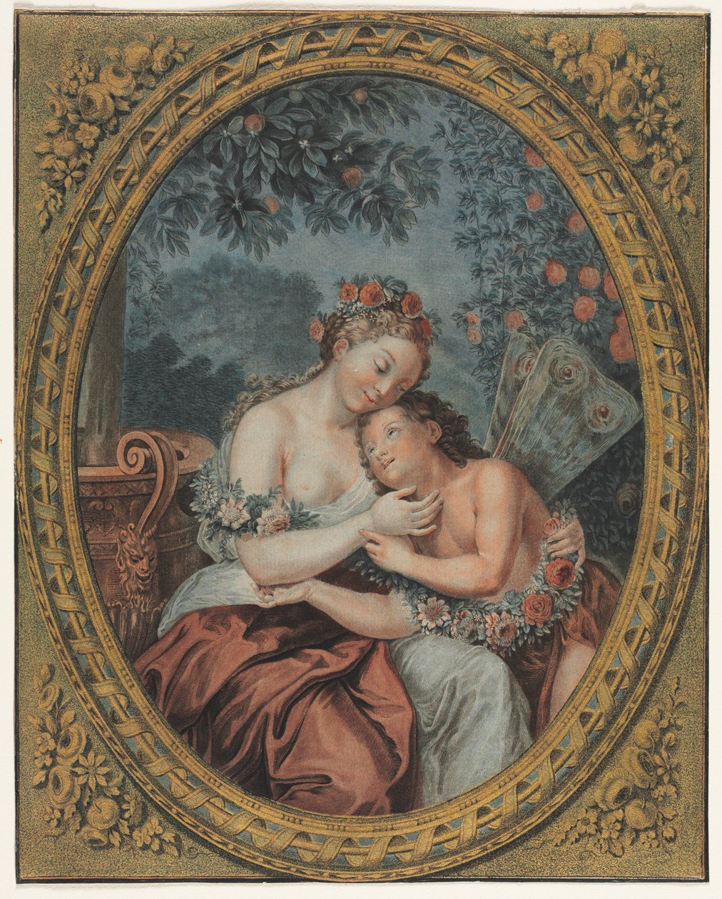 Zephyre és Flore alkotó: Jean Francois Janinet