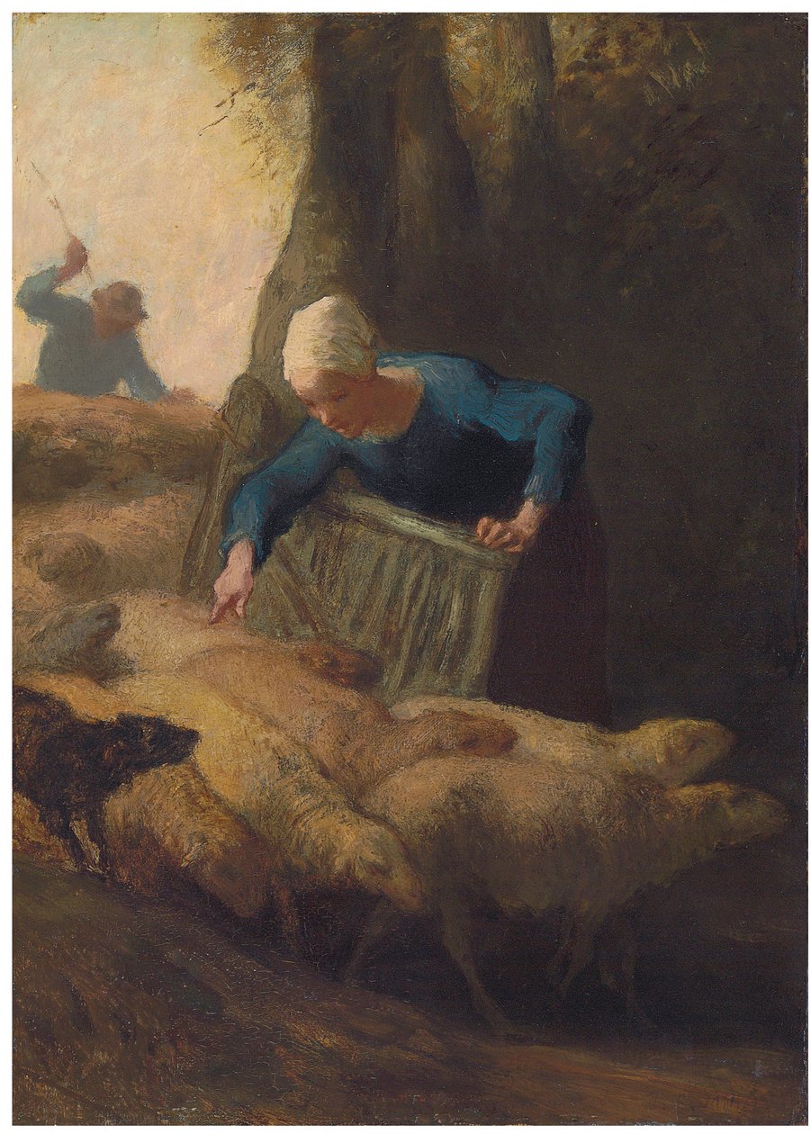 A nyáj számolása, 1847-49 alkotó: Jean Francois Millet