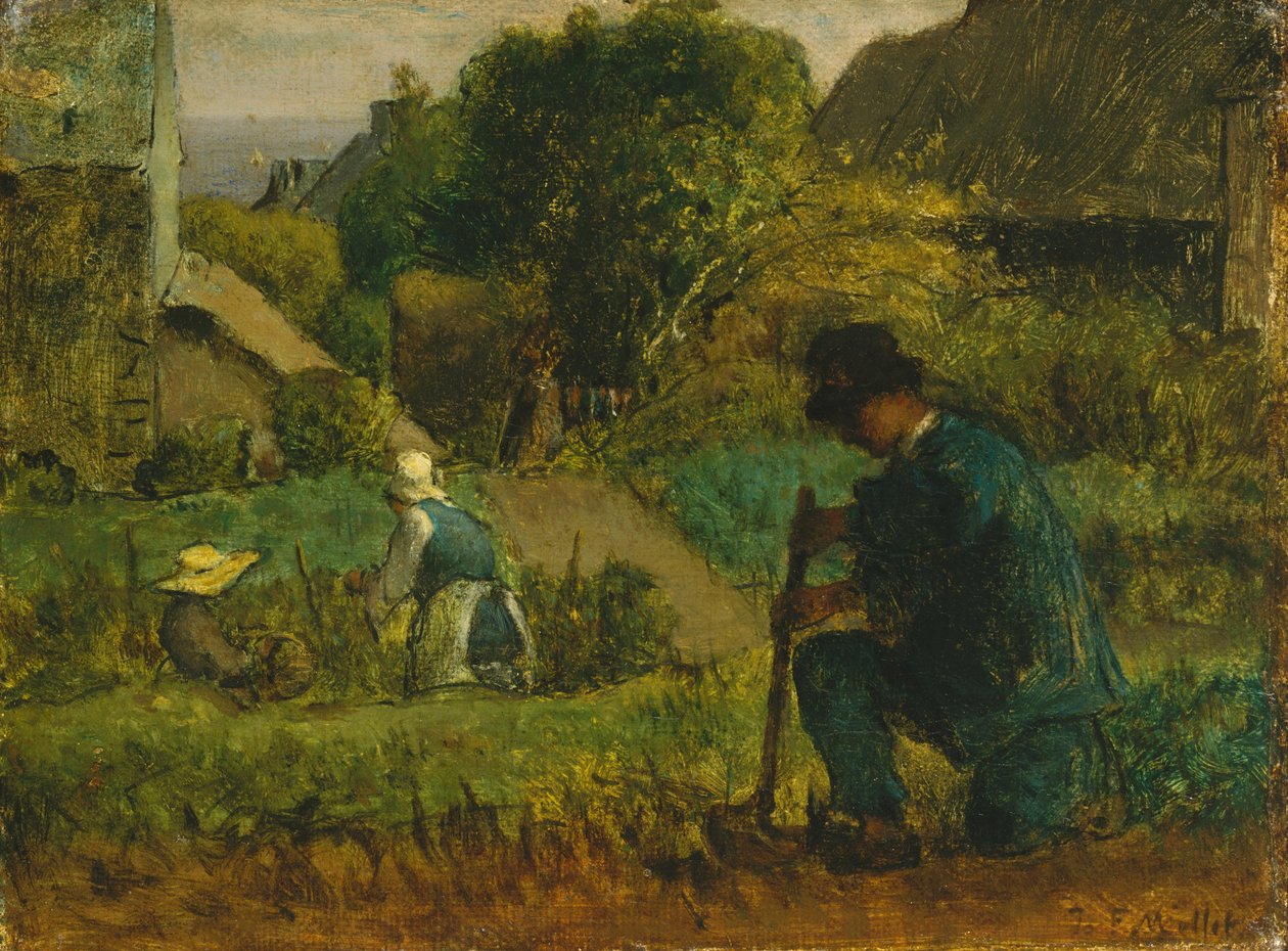 Kerti jelenet, 1854 alkotó: Jean Francois Millet