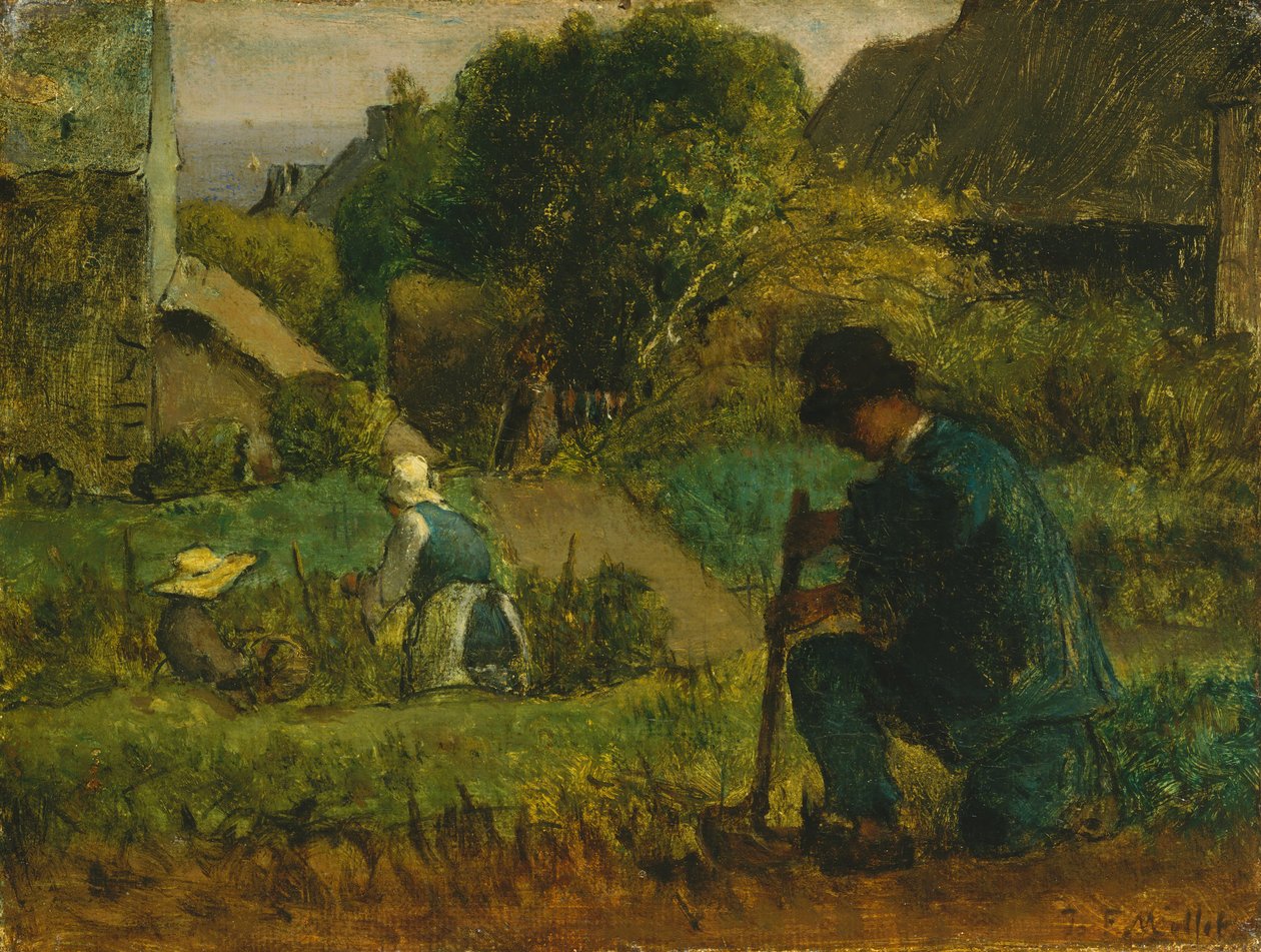 Kerti jelenet, 1854. alkotó: Jean Francois Millet