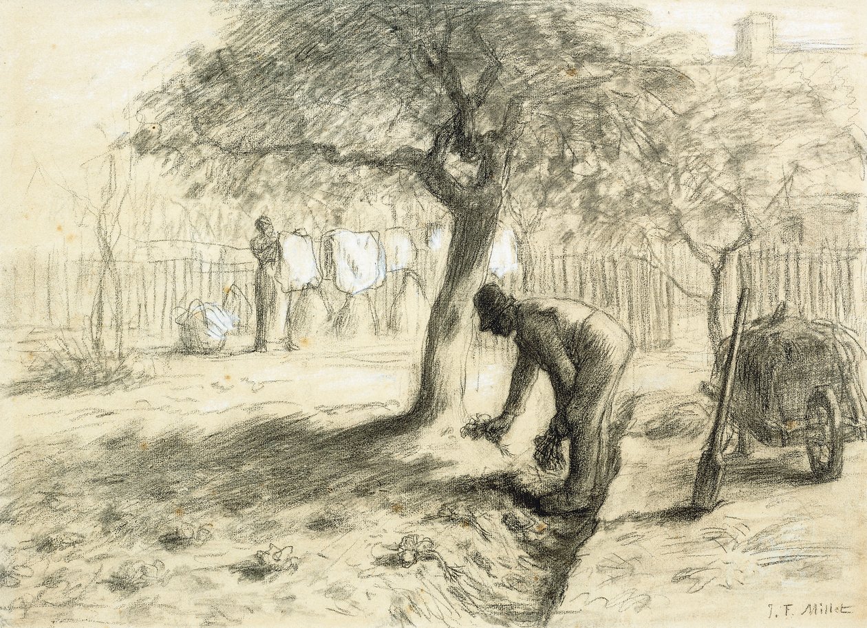 Kertészkedés, alkotó: Jean Francois Millet