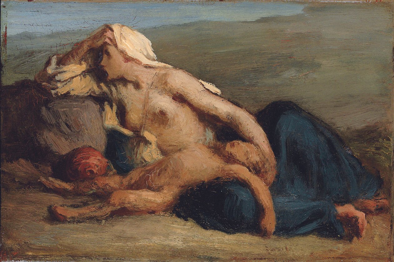 Hágár és Izmael alkotó: Jean Francois Millet