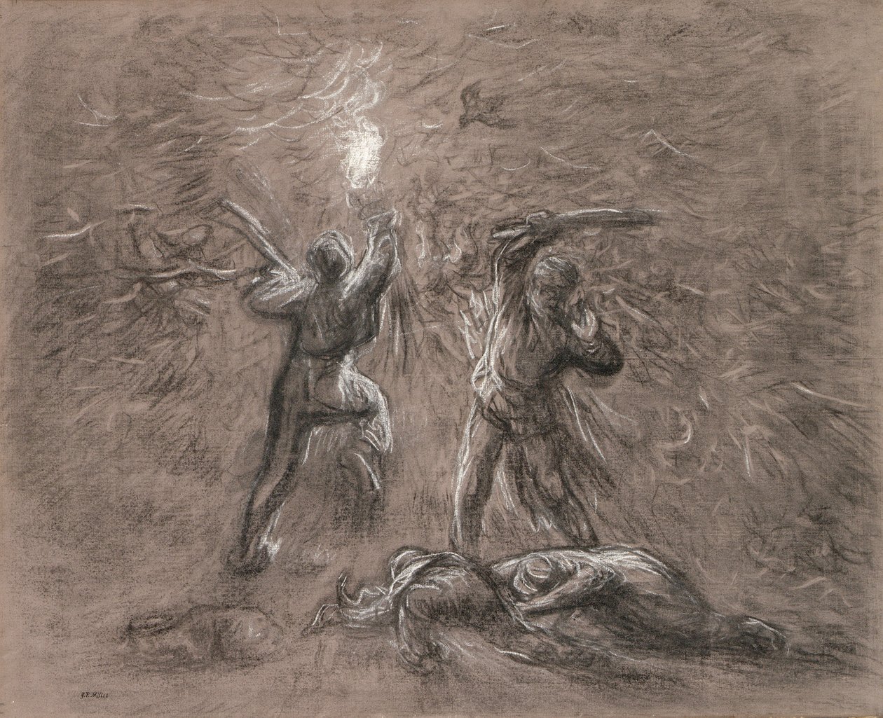 Vadászmadarak fáklyafényben alkotó: Jean Francois Millet