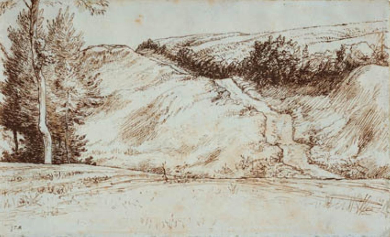 Domboldali táj Vichy közelében alkotó: Jean Francois Millet