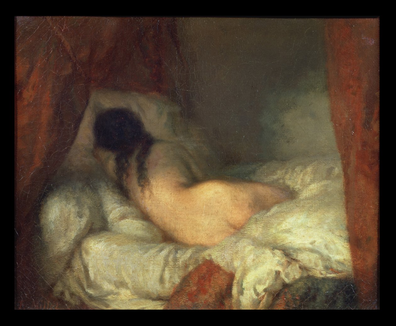 Fekvő női akt alkotó: Jean Francois Millet