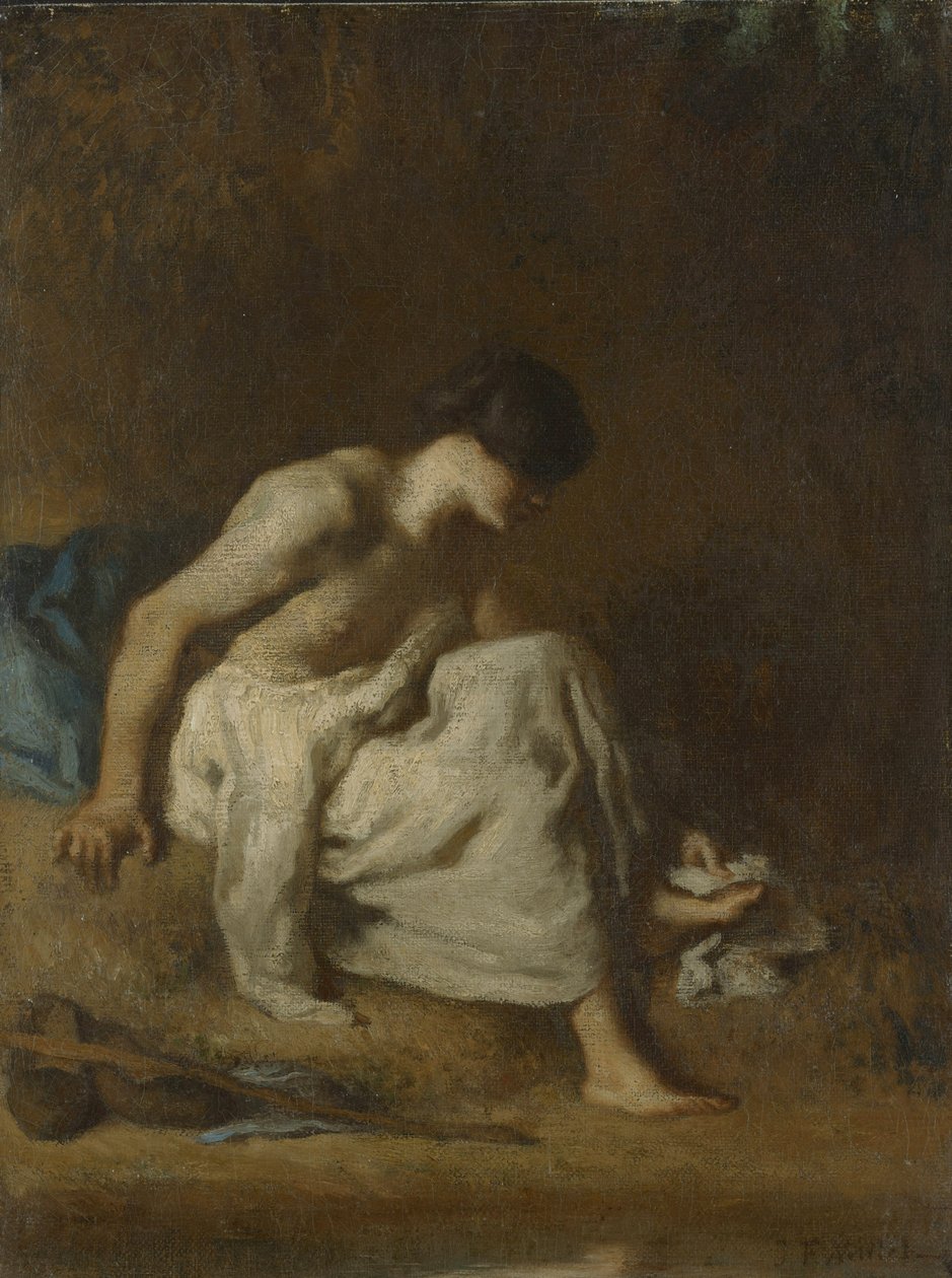 A fürdőző, 1846–48 alkotó: Jean Francois Millet