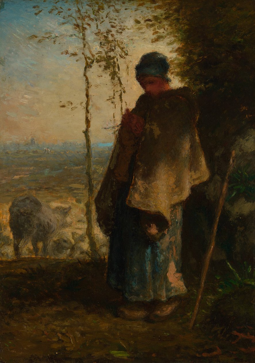 A kis pásztorlány alkotó: Jean Francois Millet