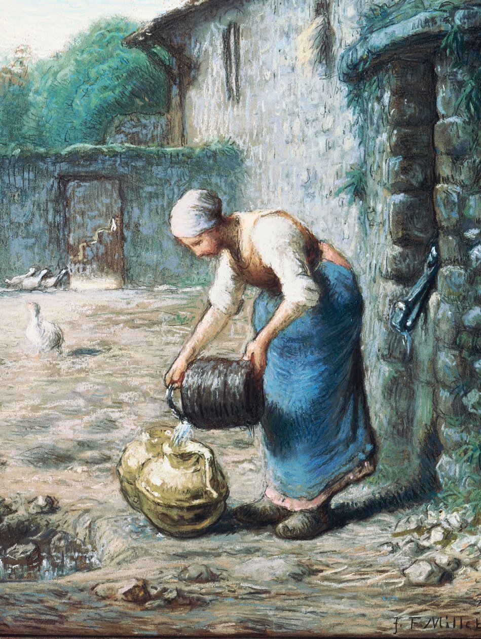 A nő a kútnál, 1866 körül alkotó: Jean Francois Millet