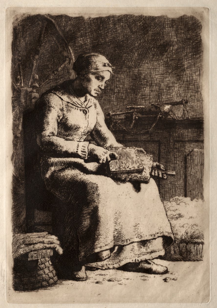 Nő kártyázás. alkotó: Jean Francois Millet