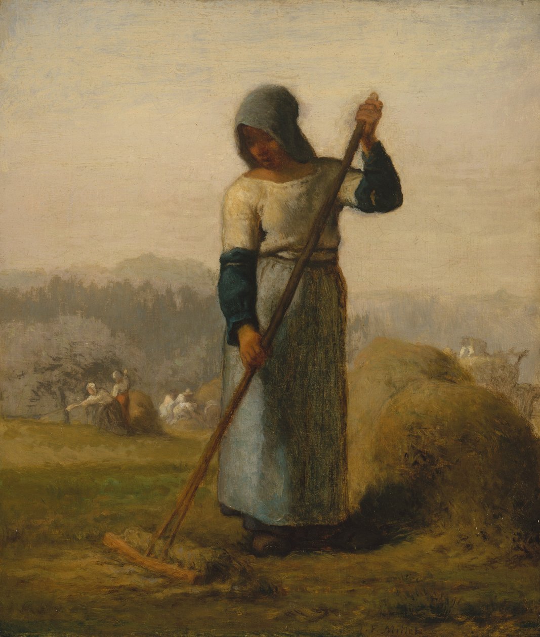 Nő gereblyével, valószínűleg 1856-57. alkotó: Jean Francois Millet