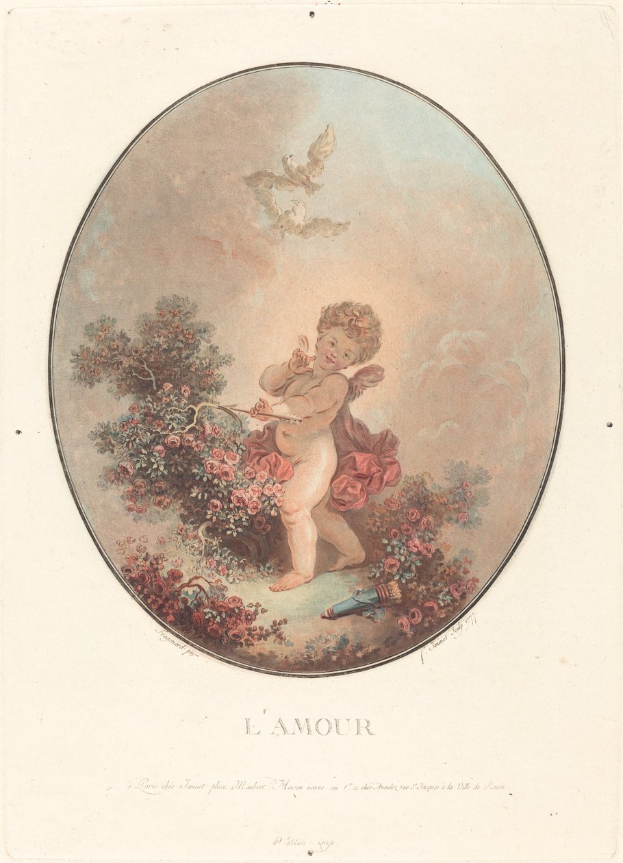 szeretet alkotó: Jean François Janinet after Jean Honoré Fragonard