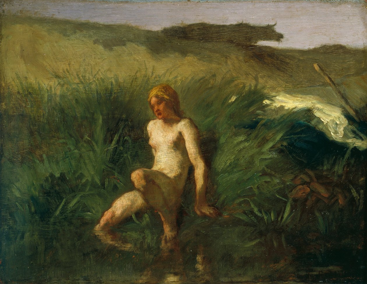 Franciául:  La Baigneuse A fürdőző alkotó: Jean Francois Millet