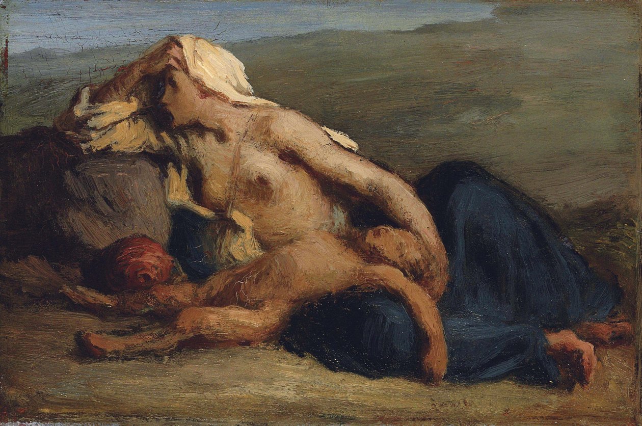 Hágár és Izmael alkotó: Jean Francois Millet