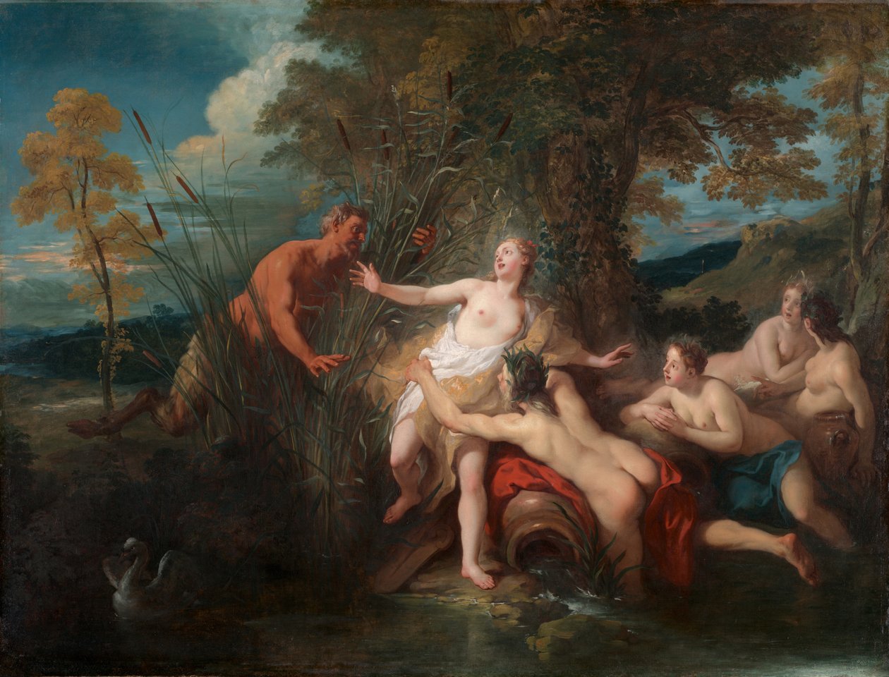 Pán és Szírinx, 1720 alkotó: Jean François de Troy