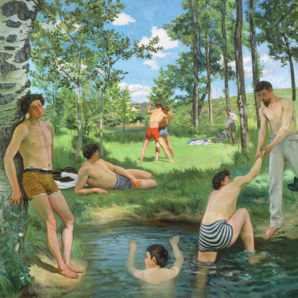 Nyári jelenet, 1869 alkotó: Jean Frederic Bazille