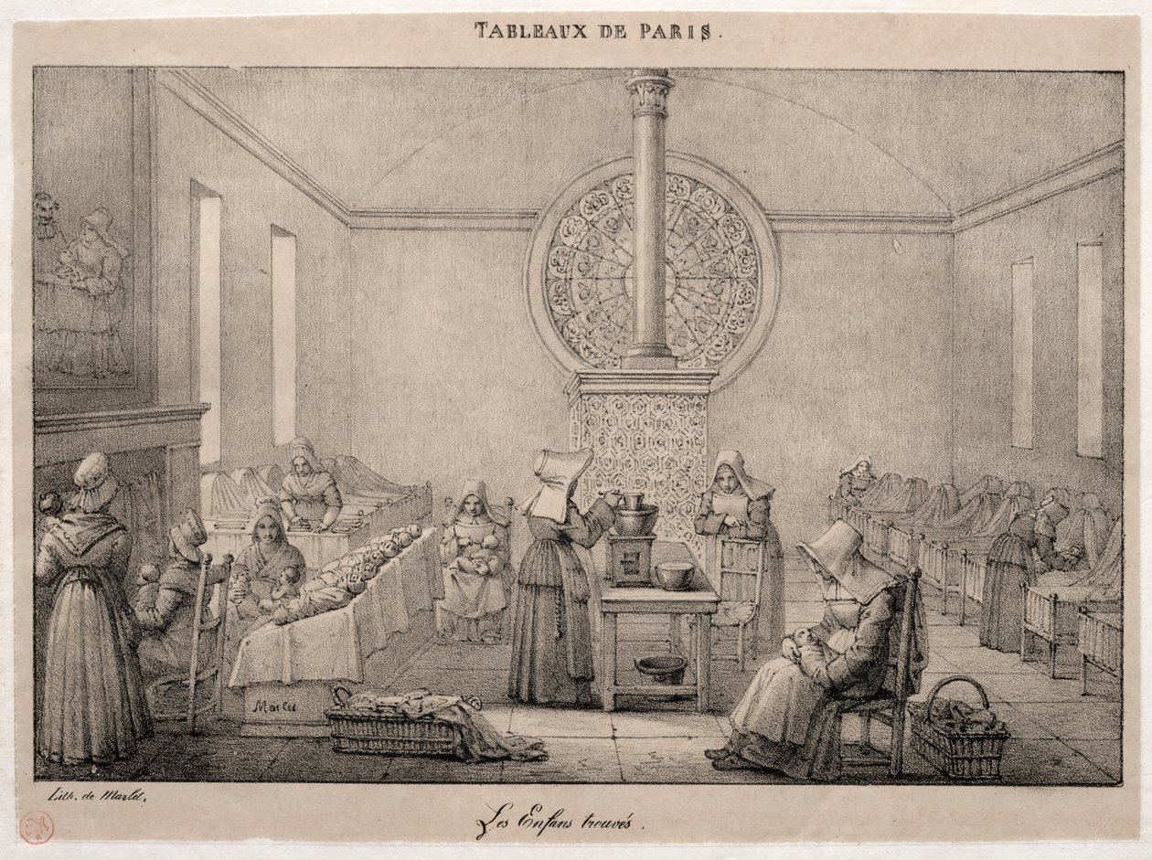 Párizsi jelenetek: A Foundling Kórház. alkotó: Jean Henri Marlet