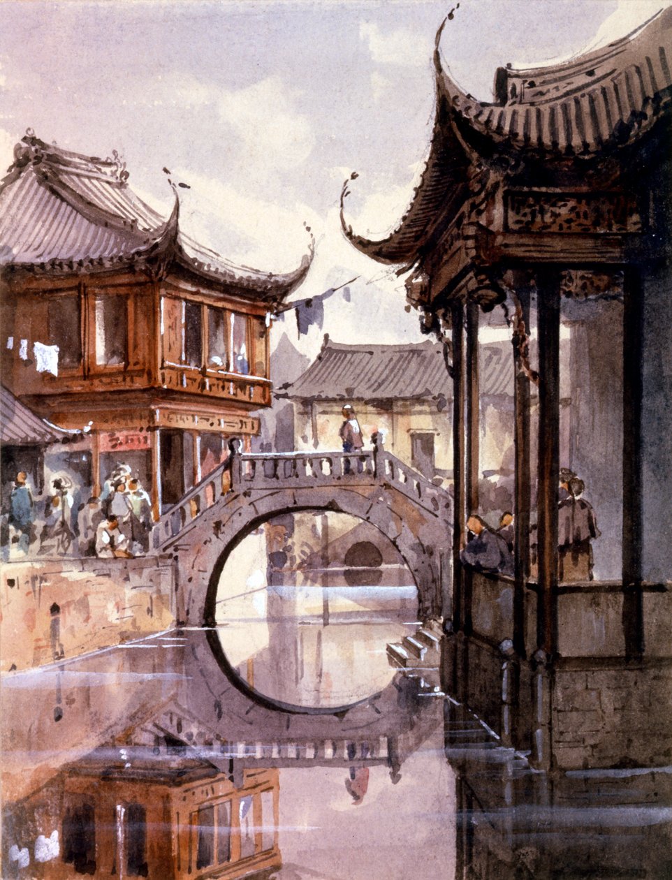 Kilátás Shanghai, Kína, c1860 alkotó: Jean Henri Zuber
