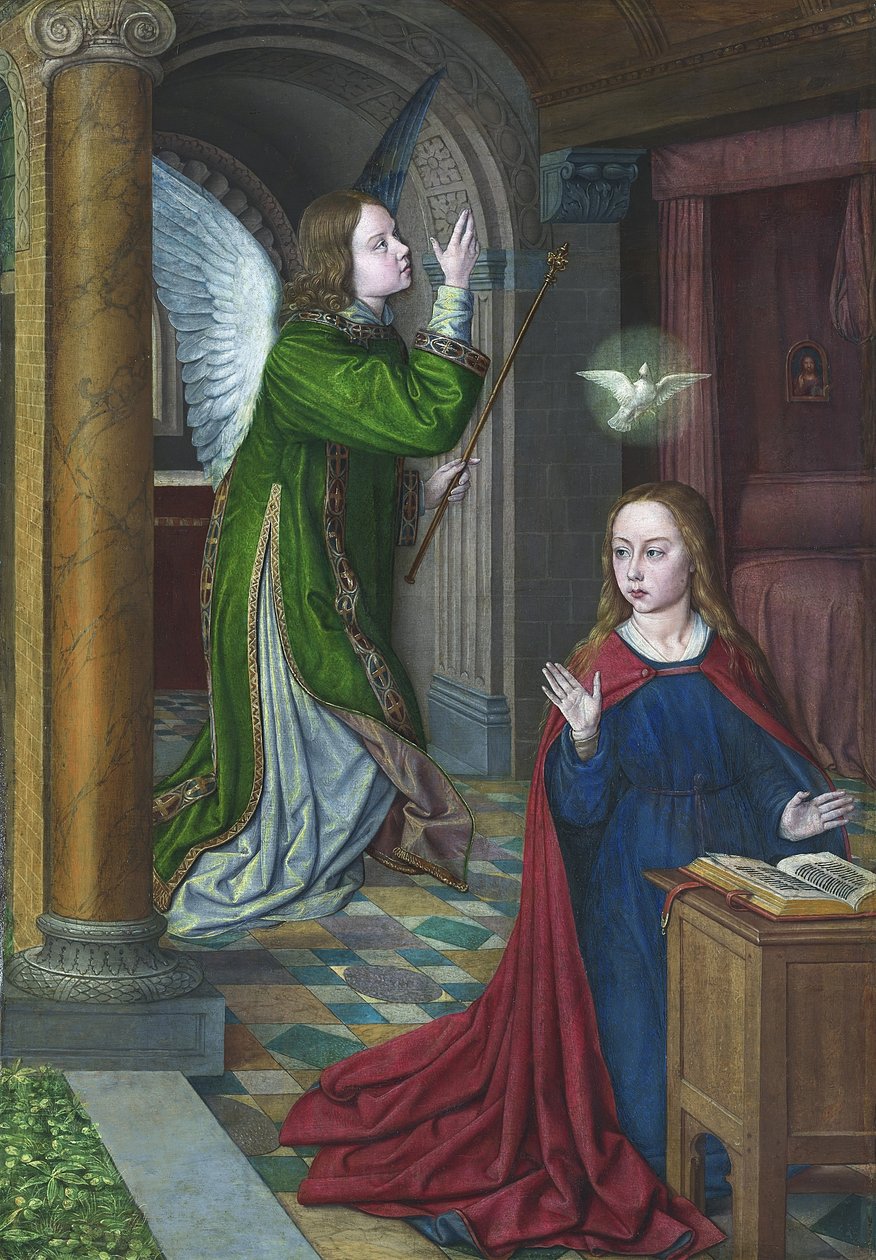 Angyali üdvözlet, 1490-95 alkotó: Jean Hey