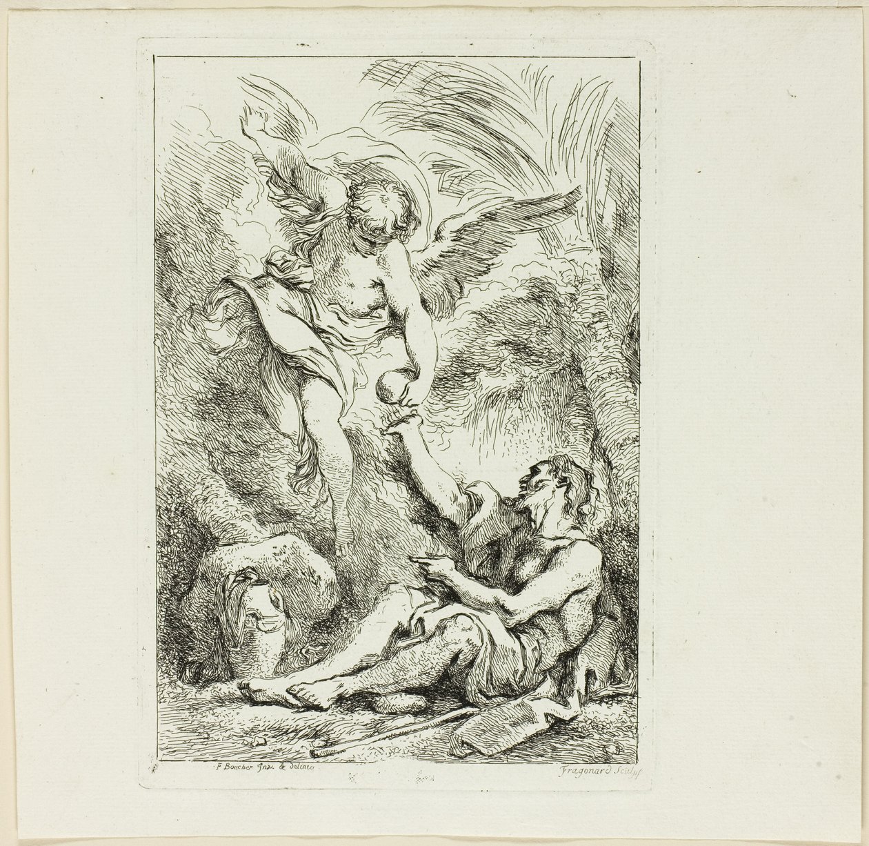 Remete szent a sivatagban alkotó: Jean Honore Fragonard