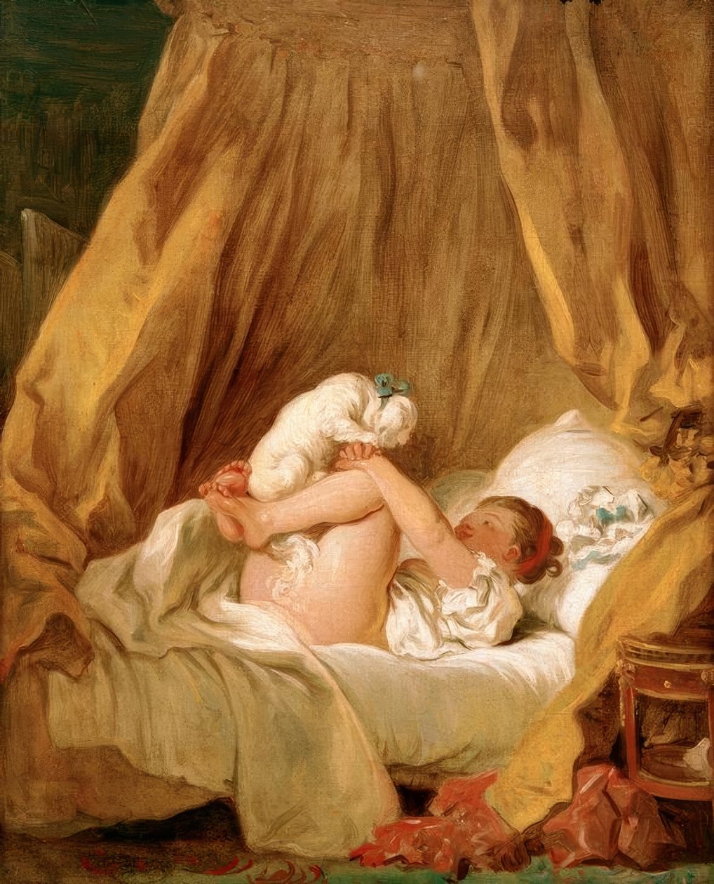 Lány kutyával alkotó: Jean Honore Fragonard