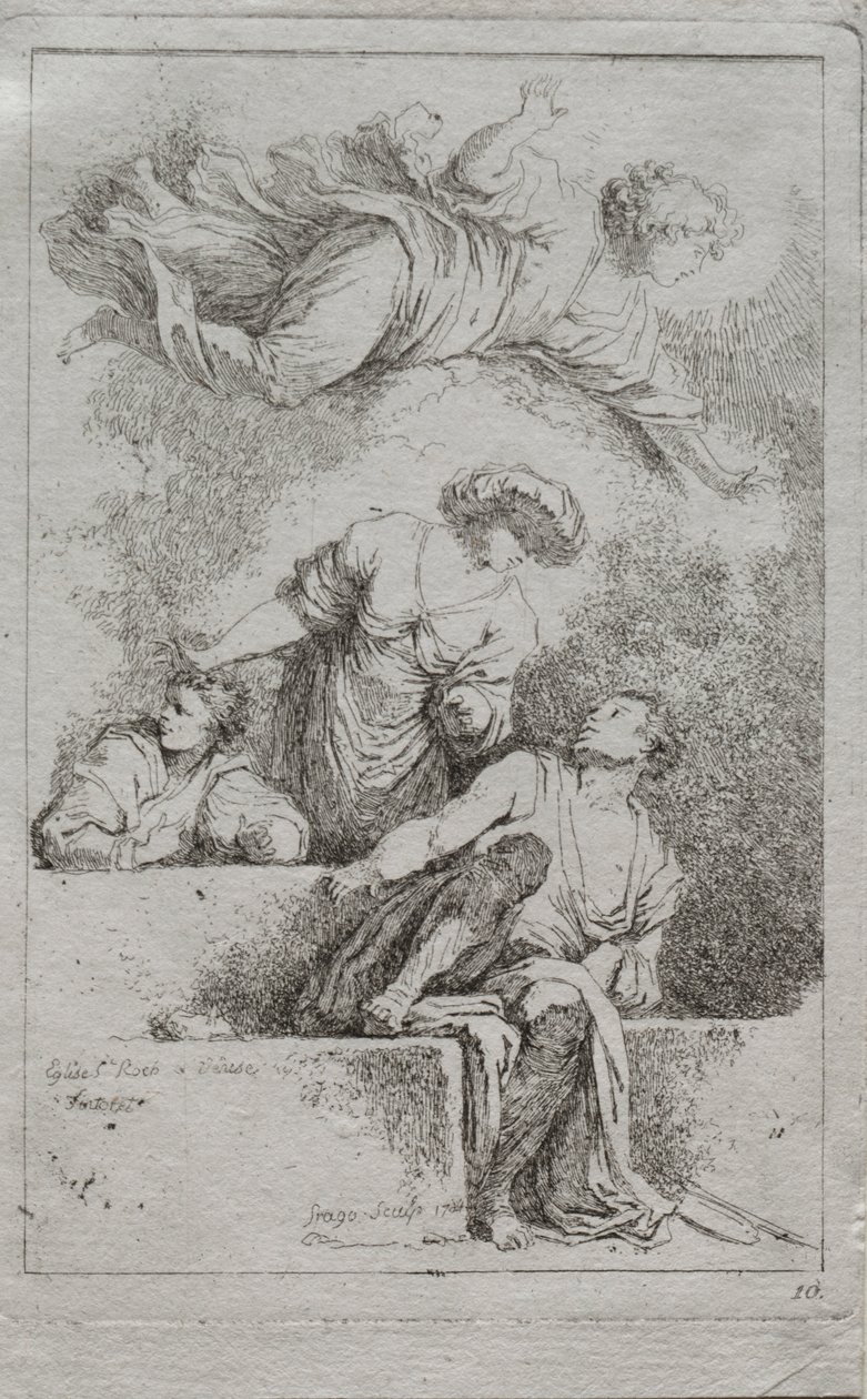 Tanítványok a sírnál alkotó: Jean Honore Fragonard