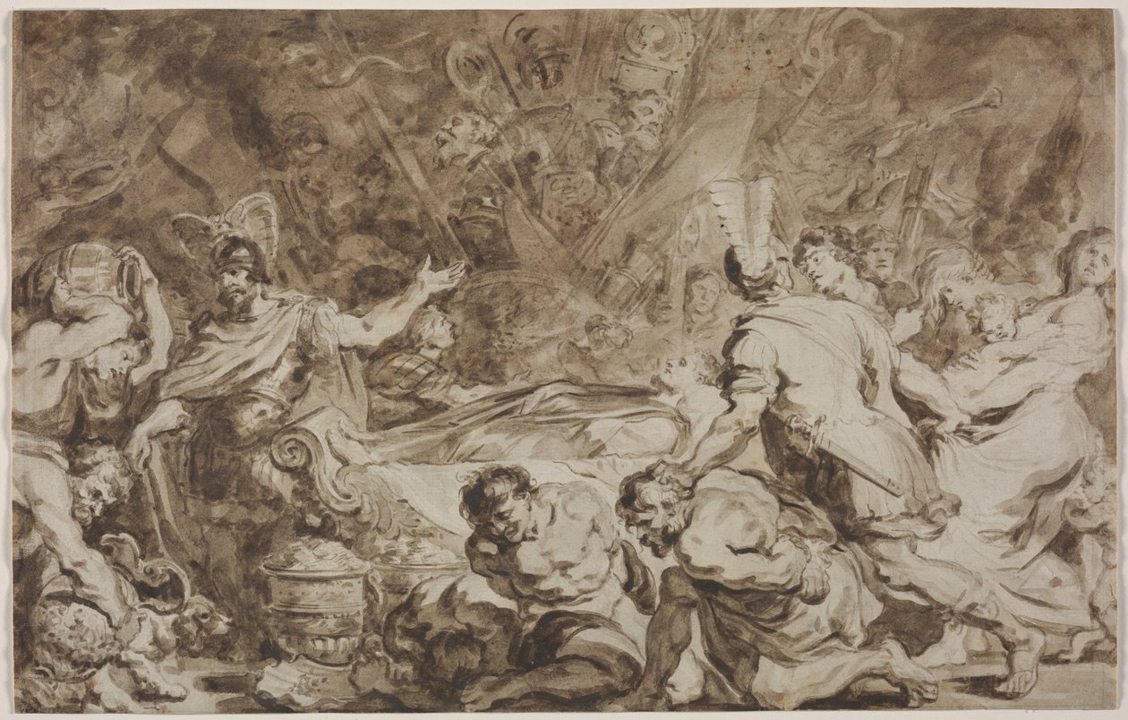 Decius Mus temetése alkotó: Jean Honore Fragonard