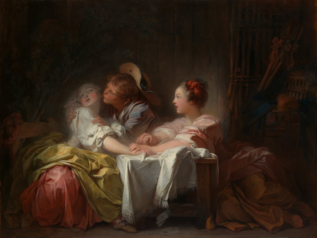 Az ellopott csók, kb. 1760. alkotó: Jean Honore Fragonard