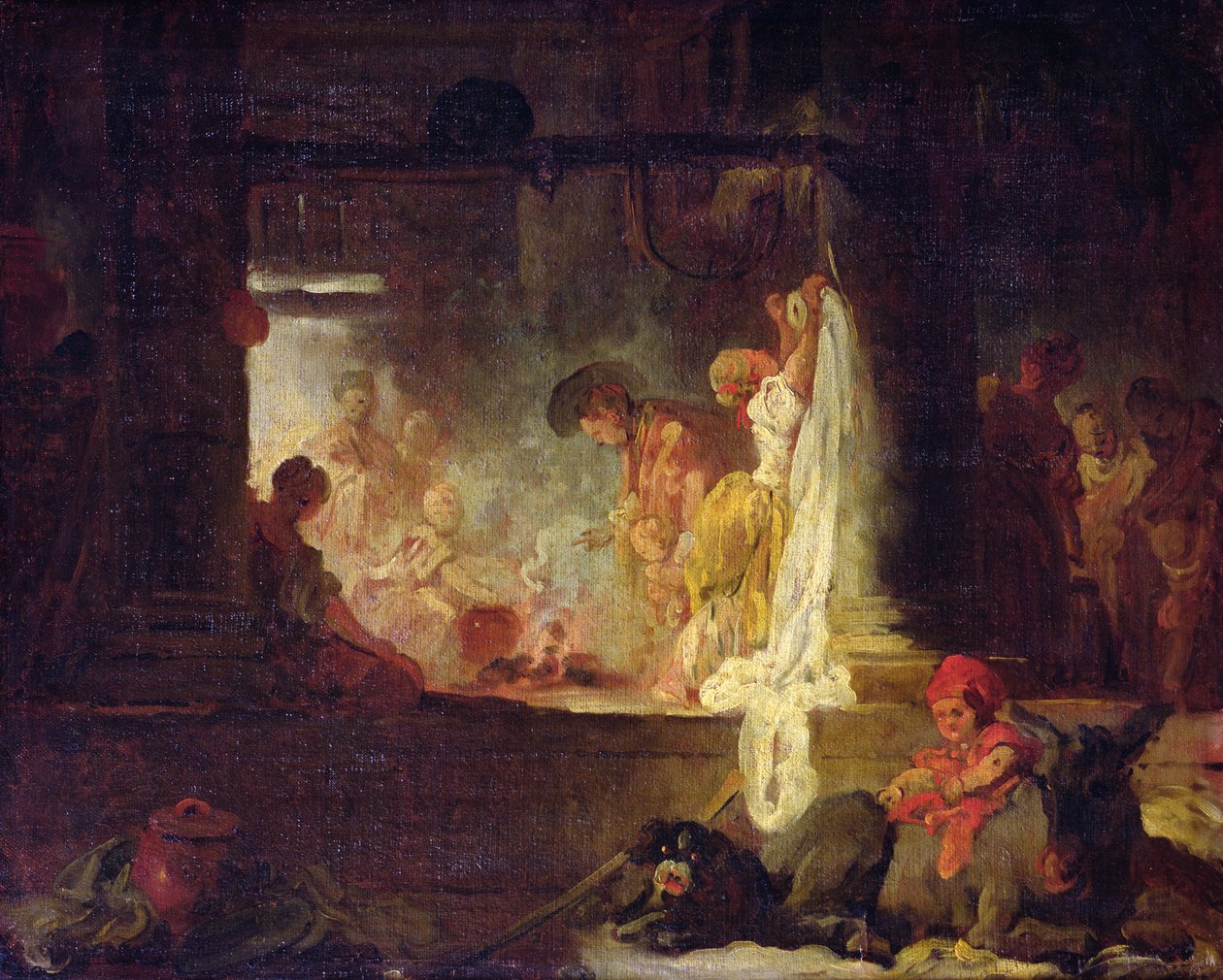 A Mosók, 1759 körül alkotó: Jean Honore Fragonard