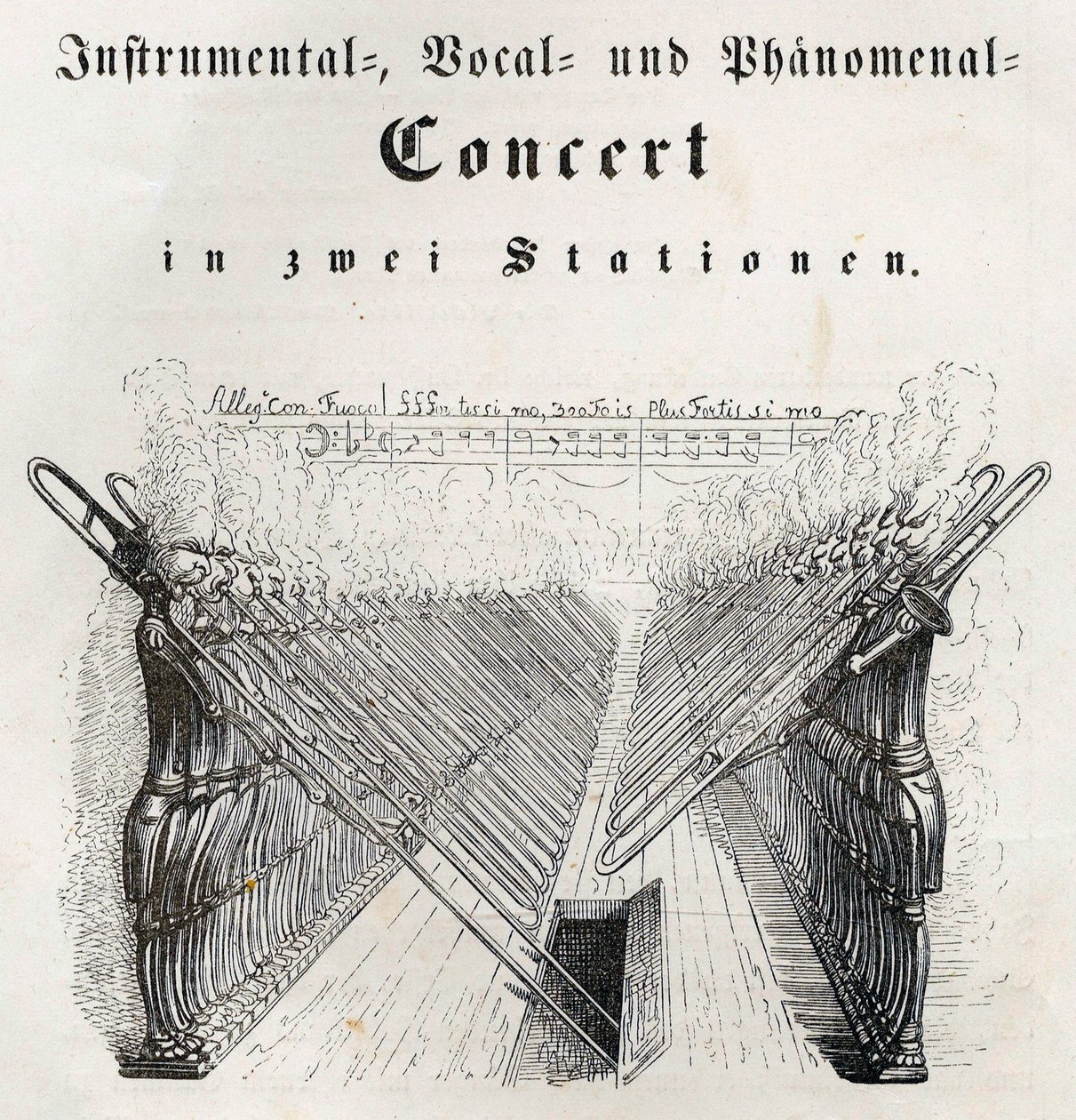 Hangszeres ének- és fenomenális koncert, 1844. alkotó: Jean Jacques Grandville