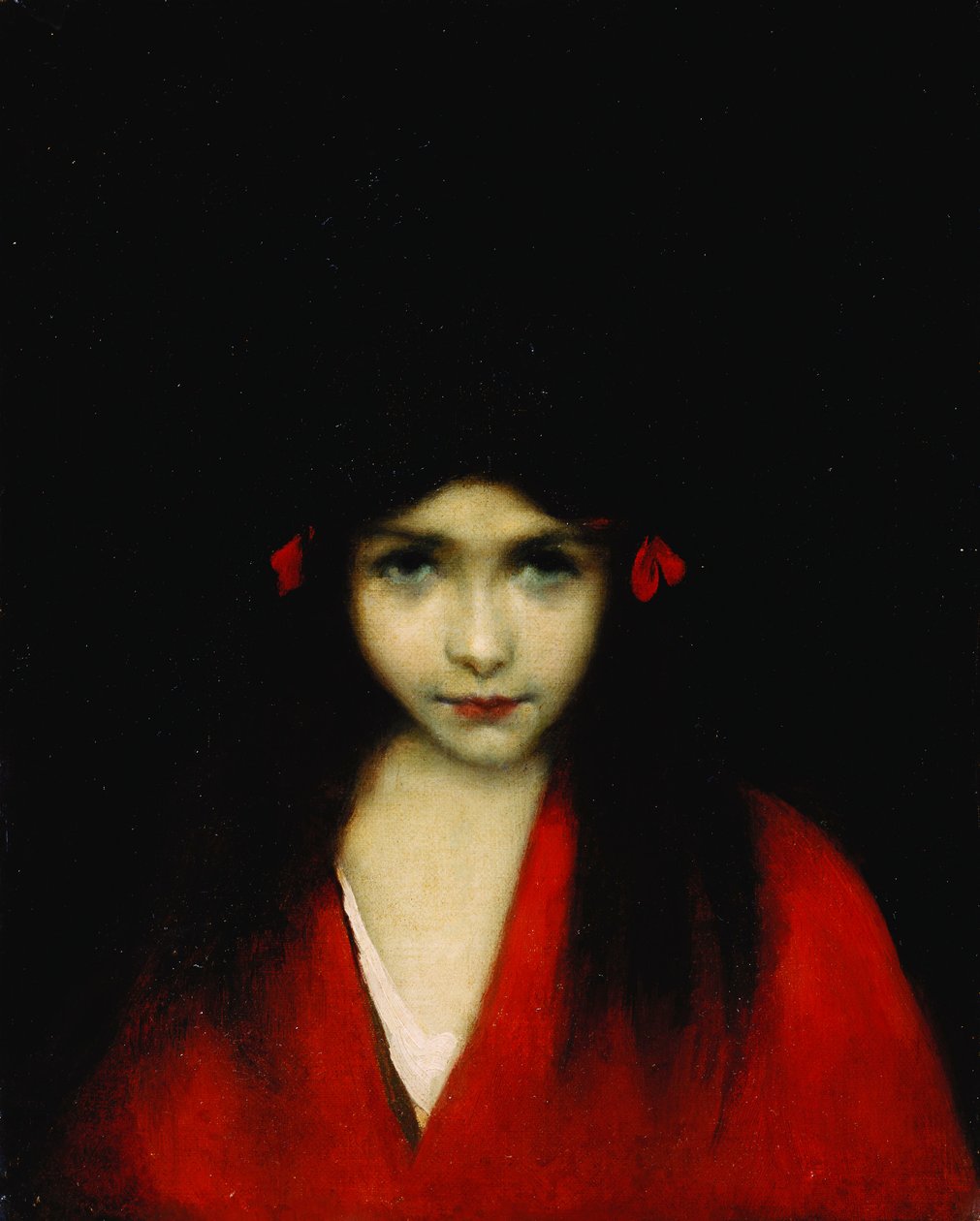 Egy lány feje, alkotó: Jean Jacques Henner